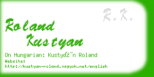 roland kustyan business card